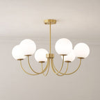 Valentina Modern Ball Bubble Metal/Glass Chandelier, Gold