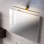 Arisha Modern Metal Linear Mirror Vanity Wall Lamp, Black/White