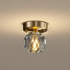 Kristy Luxury Diamond Metal/ Flush Mount Ceiling Light, Gold