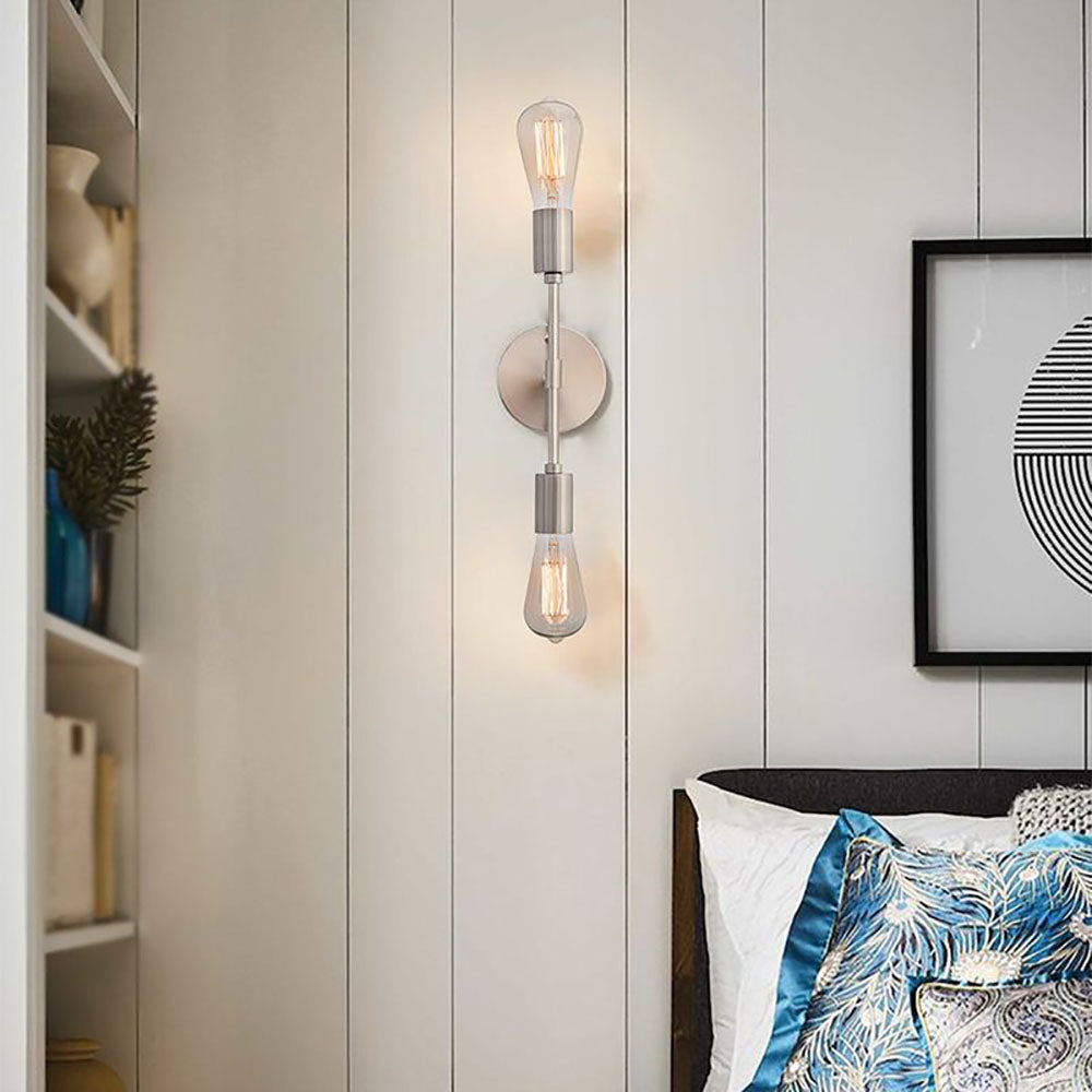 Silva Modern Minimalist Wall Lamp, Metal, Black/Silver/Gold, Bathroom