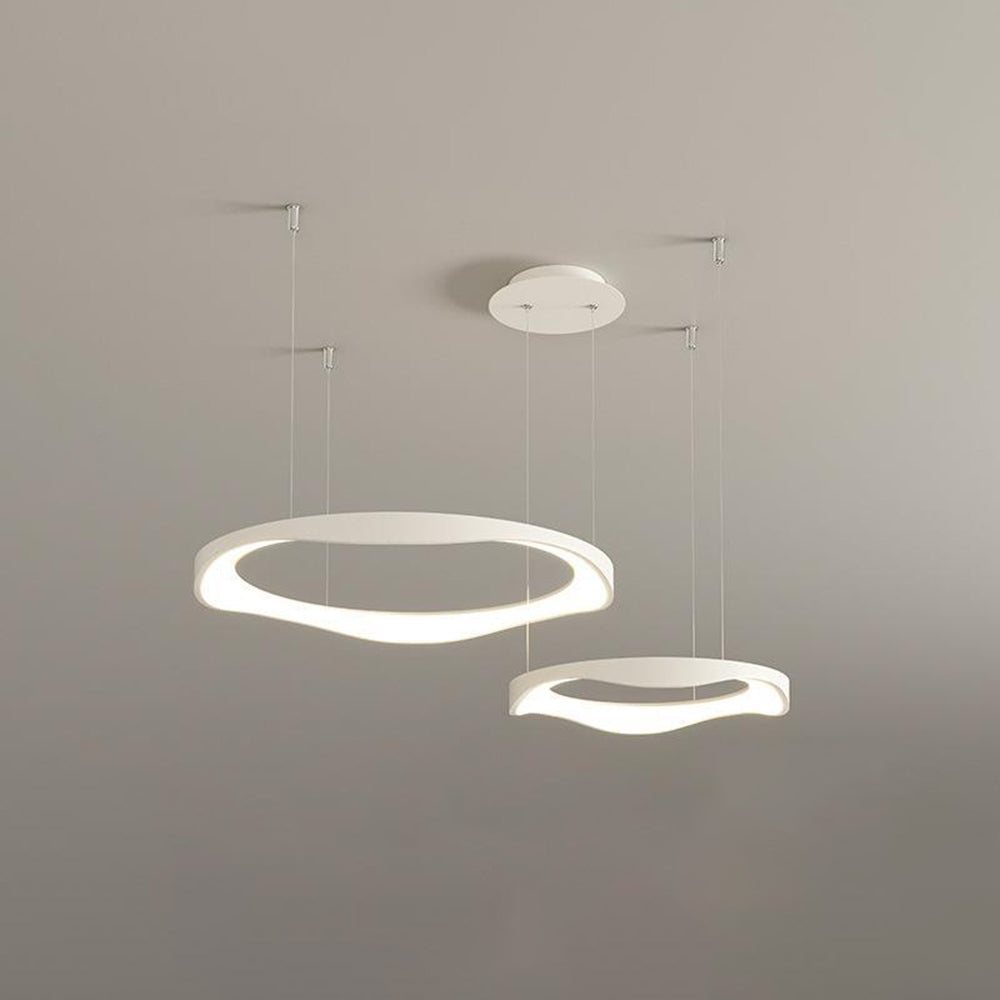 Arisha Pendant Light Rond Modern,  Black/White, Dining Room