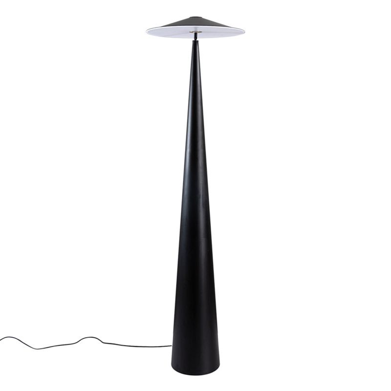 Salgado Modern Saucer Shaped Metal Floor Lamp,Black