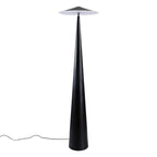 Salgado Modern Saucer Shaped Metal Floor Lamp,Black