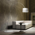 Eryn Floor Lamp Cool Modern, Metal Arc, Black/White/Red/Blue, Bedroom