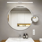 Arisha Minimalist Linear Metal Wall Lamp, Black/White, Bathroom