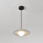 Arisha Minimalist Star Ring Pendant Light,Black/White