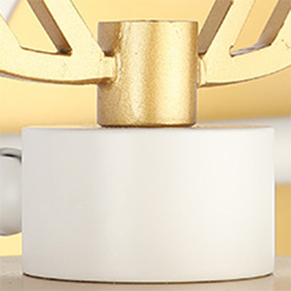 Arisha Modern Deer Metal/ Wall Lamp, Gold & White, Bathroom