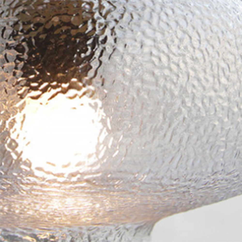 Valentina Minimalist Blown Frosted Clear Glass Pendant Light