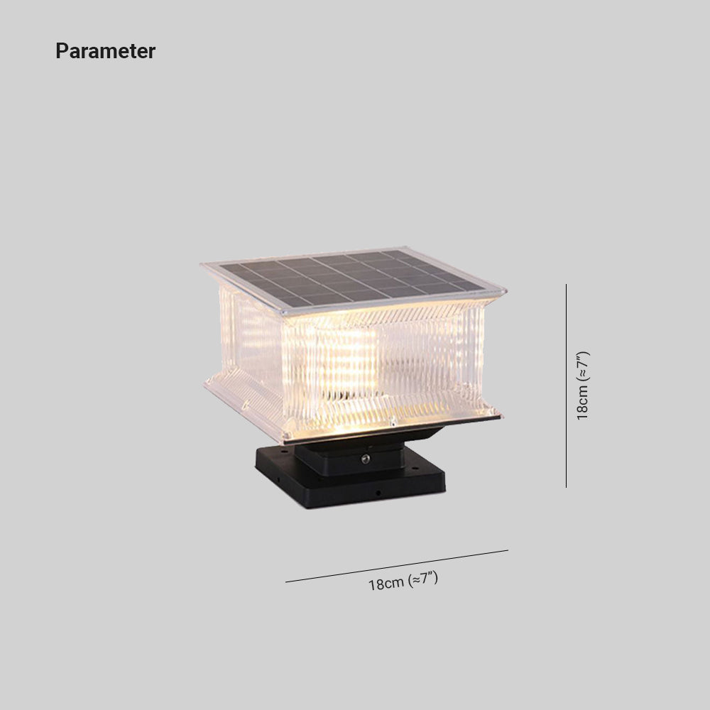 Ray Contemporary LED Rectangular Metal Outdoor Lamp, Black