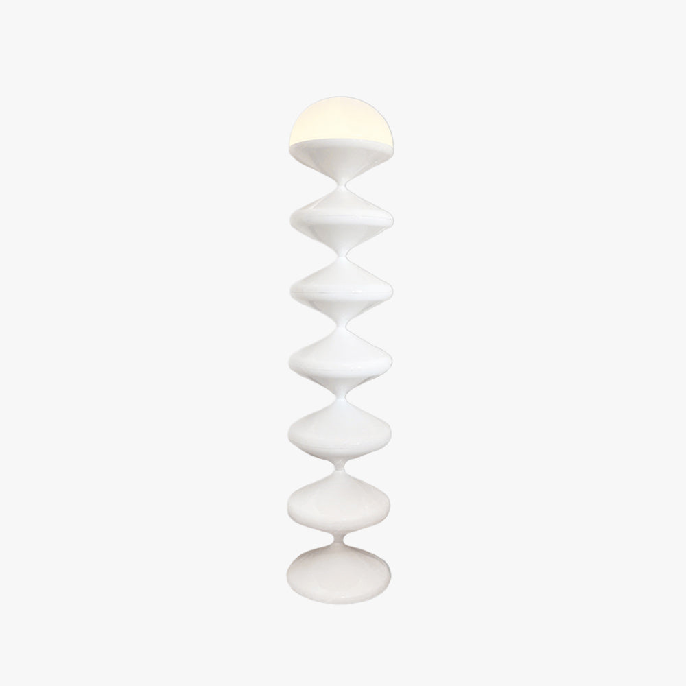 Salgado Bauhaus Gourd Floor Lamp, Black/White