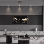 Arisha Metal Gold Pendant Light, Wavy Shape