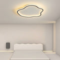 Arisha Modern Metal/ Flush Mount Ceiling Lights, White/Black