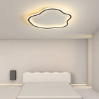 Arisha Modern Metal/ Flush Mount Ceiling Lights, White/Black