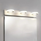 Arisha Minimalist Round Metal Wall Lamp, White, Bathroom