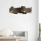 Arisha Modern Ring Metal Pendant Lamp, Black