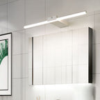 Arisha Minimalist Linear Metal Wall Lamp, Black/White, Bathroom