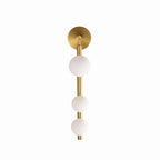Valentina Modern Globe Metal/Glass Wall Lamp, Black/Gold