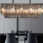 Kristy Design Rectangle Metal Pendant Light, Black