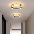 Arisha Modern Ring Metal/ Flush Mount Ceiling Lights, Silver