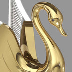 Arisha Art Deco Swan /Metal Wall Lamp, Gold/Rose Gold