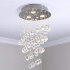 Alana Long Flush Mount Ceiling Light Metal Glass Living Room