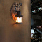 Epoch Wall Lamp Leaf Shape Vintage, Wood/Metal, Bedroom