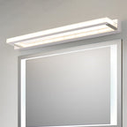 Arisha Elegant Rectangular Mirror Front Vanity Sliver White Wall Light