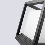 Ray Modern Rectangular Metal Outdoor Lamps, Black