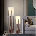 Ozawa Natural Rectangular Wood/Fabric Floor Lamp
