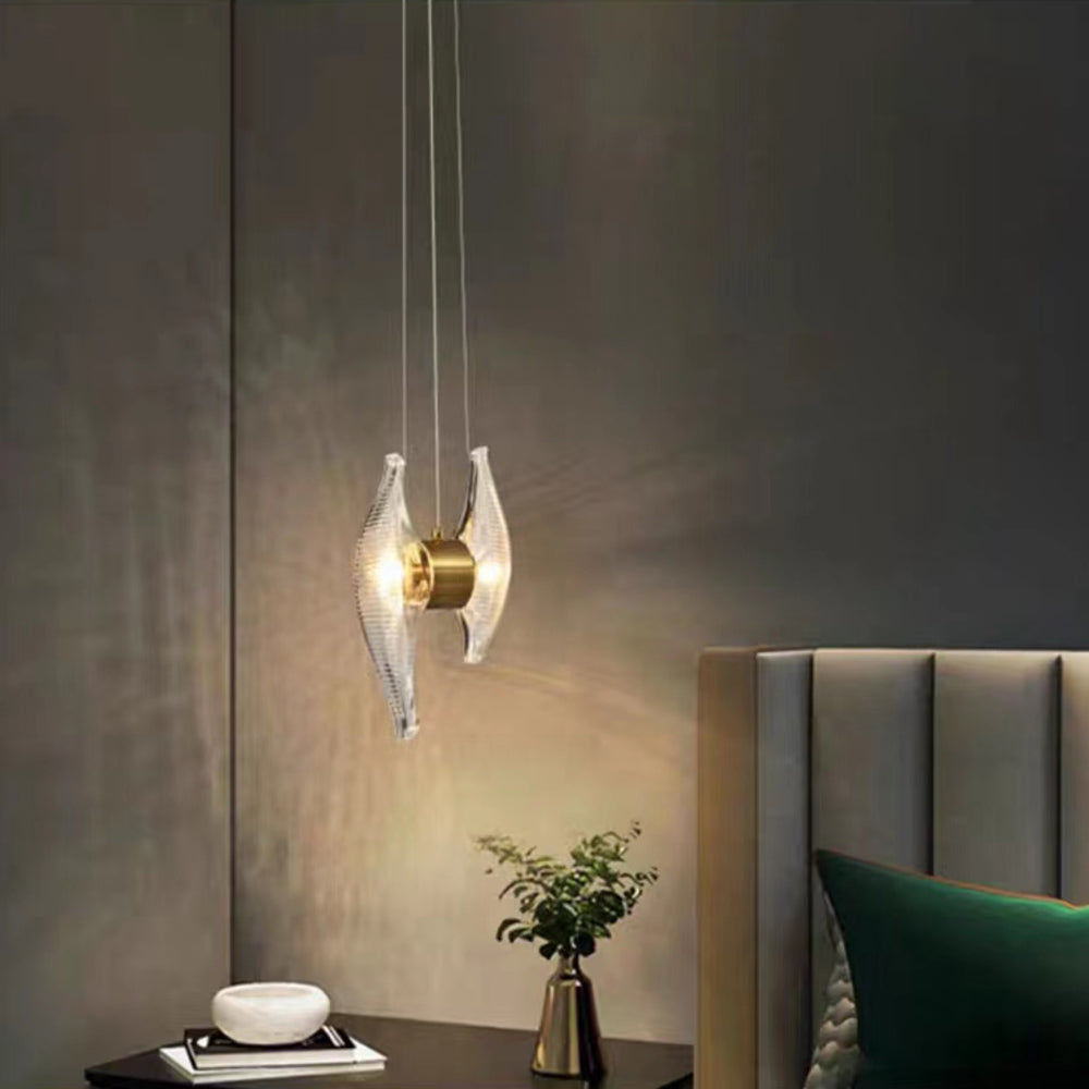 Kristy Luxury Capiz Shell Pendant Light, Glass/Metal, Bedside/Dining Room