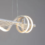 Arisha Contemporary Style Linear Metal Pendant Light White/Black
