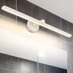 Arisha Minimalist Linear Mirror Front Wall Lamp, White