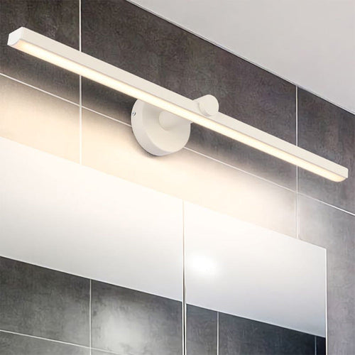 Arisha Minimalist Linear Mirror Front Wall Lamp, White