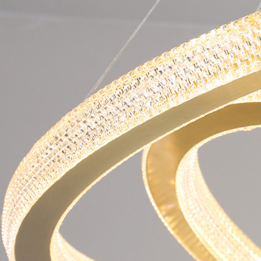 Kristy Contemporary Gold Luxury Ring Pendant Light