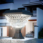 Ray Modern Geometry Outdoor Floor Lamp, Black