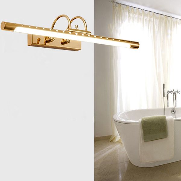 Tiffany Modern Linear Vanity Wall Lamp, Gold, Bathroom/Kitchen