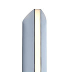 Ray Modern Triangular Prism Metal Outdoor Wall Lamp, Black/Silver