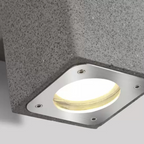 Ray Minimalist Cement Square Outdoor Wall Lamp, White
