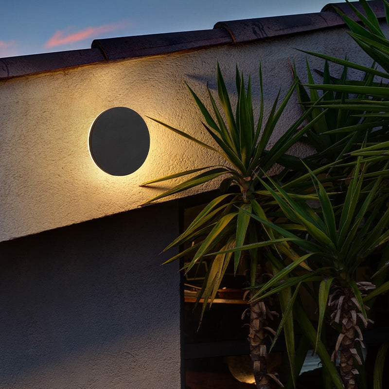 Klyne Minimalist Round/Square Outdoor Wall Lamp LED, Black/White