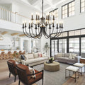 Silva LED Chandelier Black Metal Bedroom Living Room Ding Room