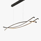 Arisha Modern Linear Metal Pendant Light, Black