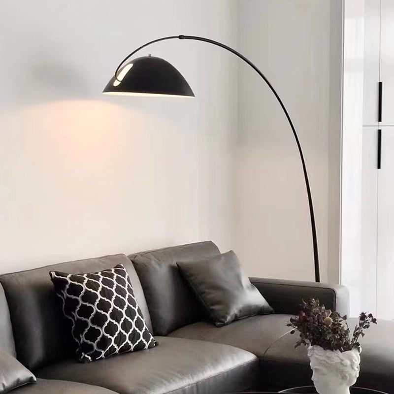 Avi Modrn Fishing Rod Metal Floor Lamp, Black