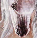 Ethereal White Horse Oil Painting