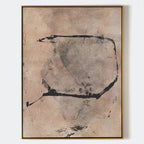 Minimalist Beige Abstract Painting Vertical