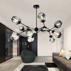 Valentina Modern Bubble Metal Pendant Light, Black/Gold