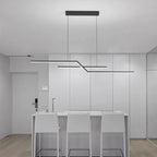 Arisha Parallel Fold Linear Pendant Light, Black/Gold, Living Room