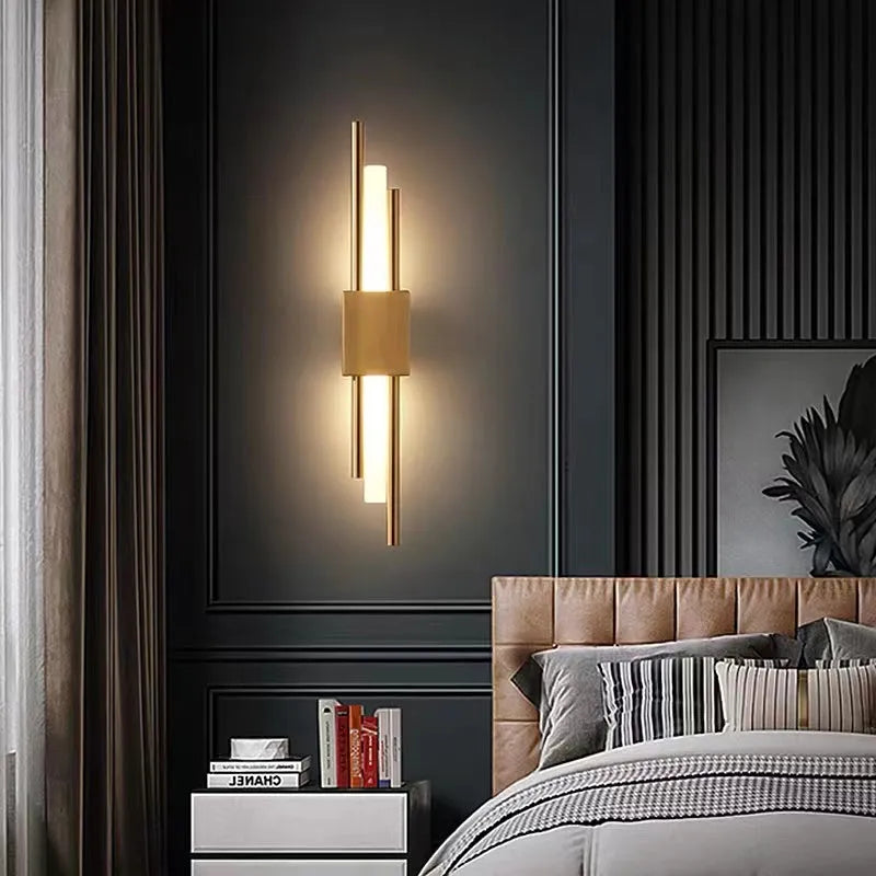 Arisha Modern Metal/Marble LED Wall Lamp