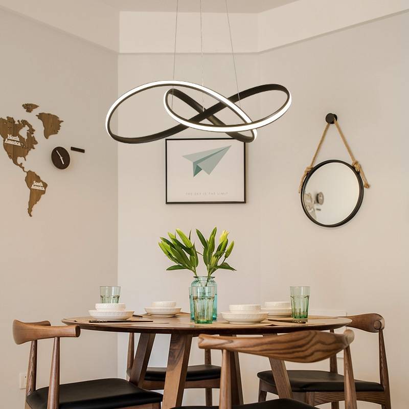 Arisha Pendant Light linear Modern, /Metal, Black/White, Dining Room
