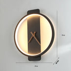 Valentina Arisha Square Clock Metal & Wall Lamp, Gold