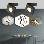 Arisha Modern Adjustable Square Ceiling Light Spotlight, Black/White